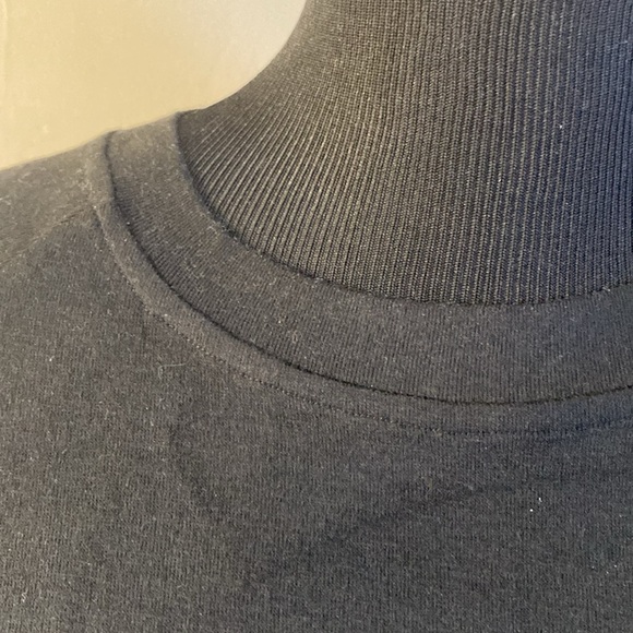 Dandelion Wishing Flower Black Crewneck Lightweight Sweatshirt Sz XL NWOT - Picture 3 of 4